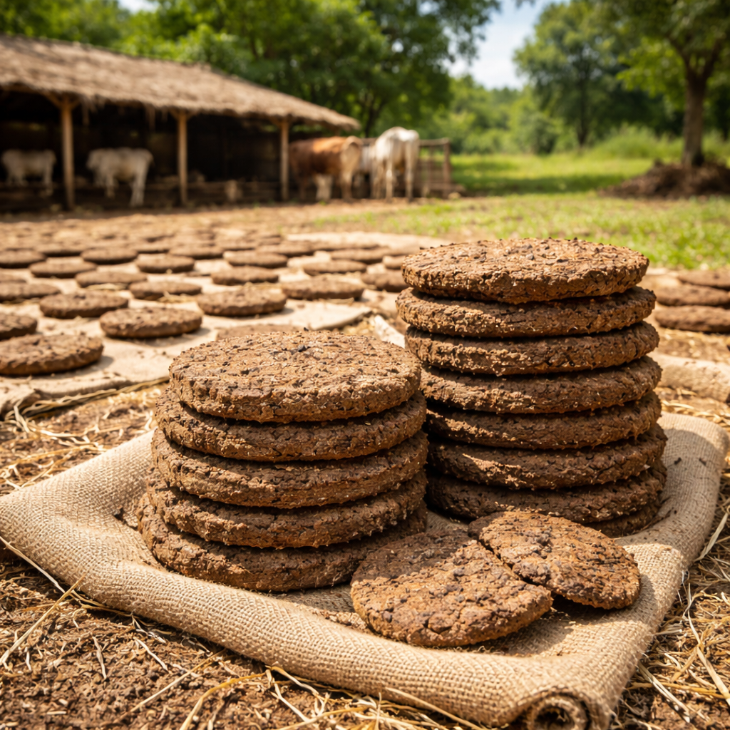 cow dung cake