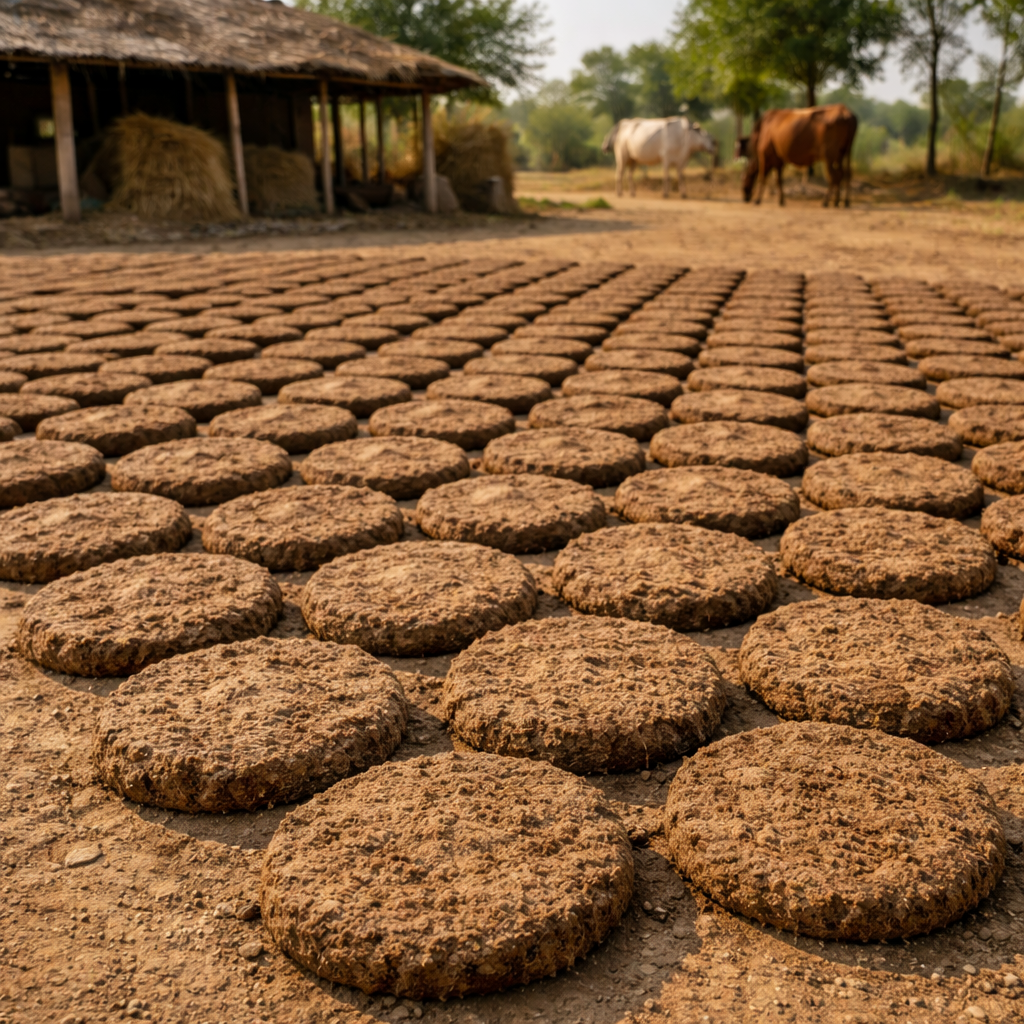 cow dung cakes